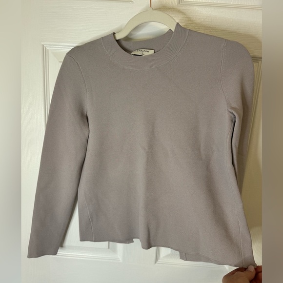 Babaton MacMurray Lilac Fog Kite Back Crewneck Size XS - Picture 3 of 8
